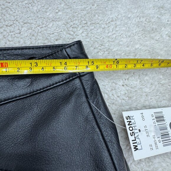 Wilson's Leather Maxima Women's Black Leather Pants Zipper Pockets, Size 6 NWT - Picture 8 of 11